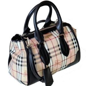 Burberry Haymarket small Gladstone tote & wallet